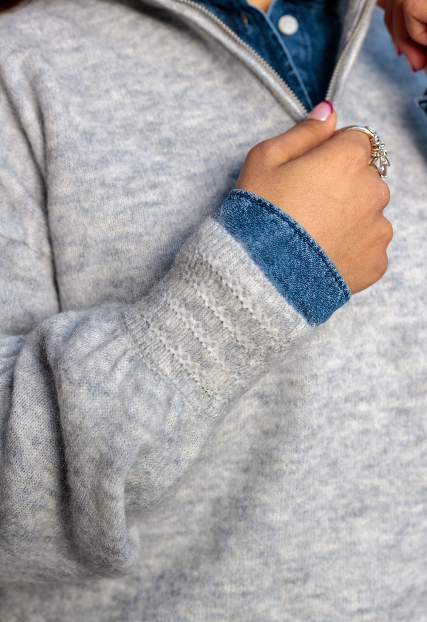 Juliet Genser - Grå/ Light Grey Melange